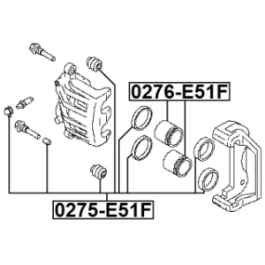 Piston Brake Caliper - FEBEST 0276E51F