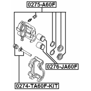 Piston Brake Caliper - FEBEST 0276JA60F