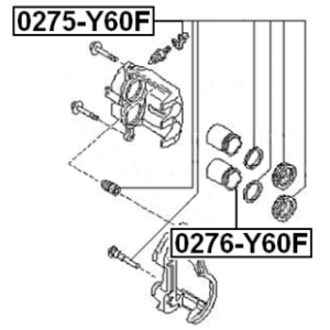 Piston Brake Caliper - FEBEST 0276Y60F