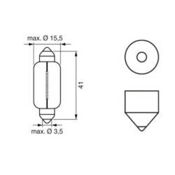 Bulb BOSCH 1987302230 OE 14748710