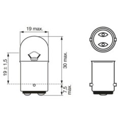 Direction Indicator Bulb BOSCH 1987302237 for ABARTH