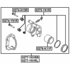 Brake Caliper - FEBEST 0277Y61RR
