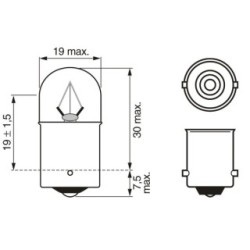 Direction Indicator Bulb BOSCH 1987302868 for DAF