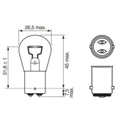 Stop Light Bulb BOSCH 1987302532 for ASTRA