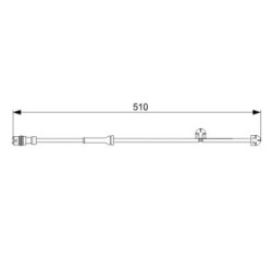 Brake Pad Sensor BOSCH 1987473029 for PORSCHE 911