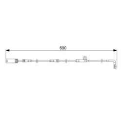 Brake Pad Sensor BOSCH 1987473046 for BMW 5