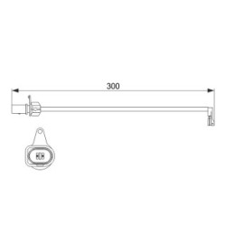 Brake Pad Sensor BOSCH 1987474505 for AUDI OE 8K0615121