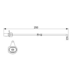 Brake Pad Sensor BOSCH 1987474510 for AUDI A8 OE 4H0615121H