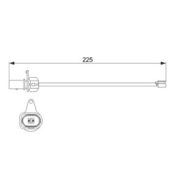 Brake Pad Sensor BOSCH 1987474511 for AUDI R8 OE 420615437