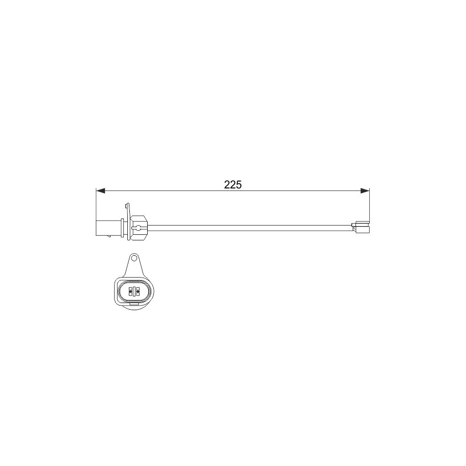 Brake Pad Sensor BOSCH 1987474511 for AUDI R8 OE 420615437