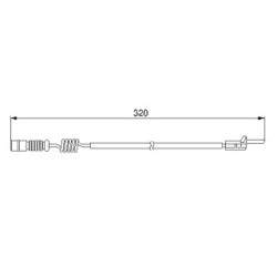 Brake Pad Sensor BOSCH 1987474964 for MERCEDES M-CLASS OE A1635401417