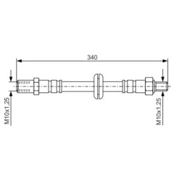 Brake Hose BOSCH 1987476191 for LADA OKA