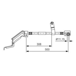 Brake Hose BOSCH 1987476866 for CHRYSLER