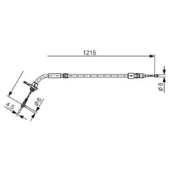 Handbrake Cable BOSCH 1987477225 for MERCEDES A-CLASS