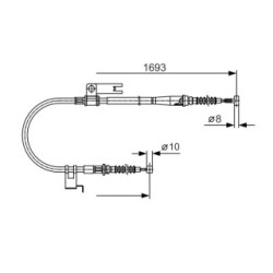 Handbrake Cable BOSCH 1987477917 for MAZDA 323