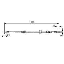 Handbrake Cable BOSCH 1987482131 for MERCEDES