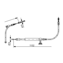Handbrake Cable BOSCH 1987482332 for MERCEDES C-CLASS