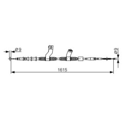 Handbrake Cable BOSCH 1987482353 for CHEVROLET