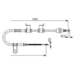 Handbrake Cable BOSCH 1987482358 for HYUNDAI