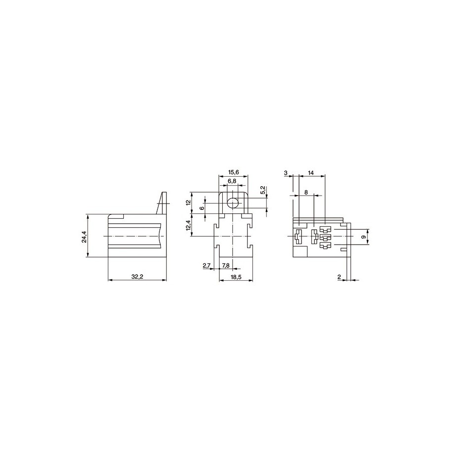Relay Socket BOSCH 3334485045 OE 00000041627783
