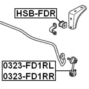 Link Coupling Rod Stabiliser Bar - FEBEST 0323FD1RR