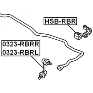 Link Coupling Rod Stabiliser Bar - FEBEST 0323RBRR