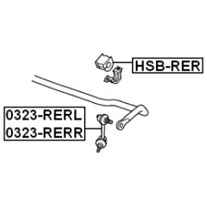 Link Coupling Rod Stabiliser Bar - FEBEST 0323RERR