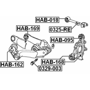 Control Trailing Arm Wheel Suspension - FEBEST 0325RE