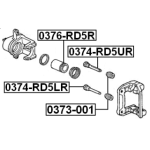 Guide Bolt Brake Caliper - FEBEST 0374RD5LR