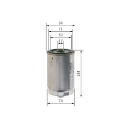 Fuel Filter BOSCH F026402097 OE BF8T-9155-AA