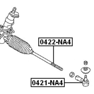 Inner Tie Rod - FEBEST 0422NA4