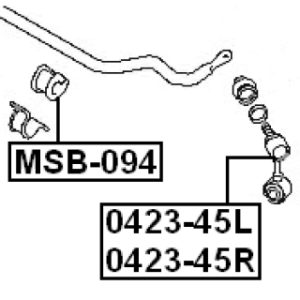 Link Coupling Rod Stabiliser Bar - FEBEST 042345L