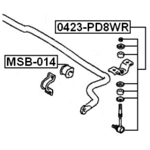 Link Coupling Rod Stabiliser Bar - FEBEST 0423PD8WR