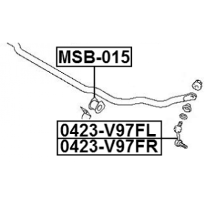 Link Coupling Rod Stabiliser Bar - FEBEST 0423V97FL