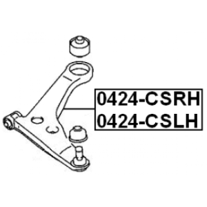 Control Trailing Arm Wheel Suspension - FEBEST 0424CSRH