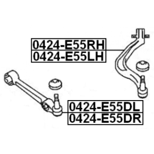 Control Trailing Arm Wheel Suspension - FEBEST 0424E55DR