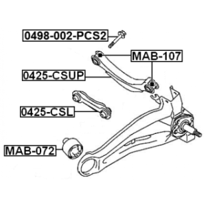 Control Trailing Arm Wheel Suspension - FEBEST 0425CSL