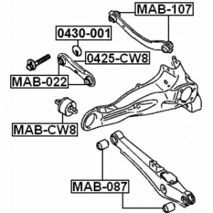 Control Trailing Arm Wheel Suspension - FEBEST 0425CW8