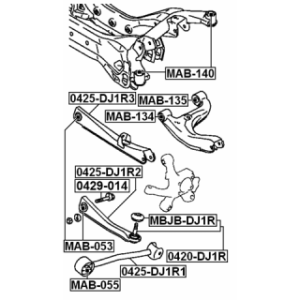 Control Trailing Arm Wheel Suspension - FEBEST 0425DJ1R3