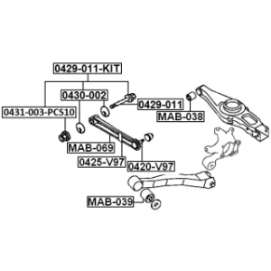Caster Shim Axle Beam - FEBEST 0430002