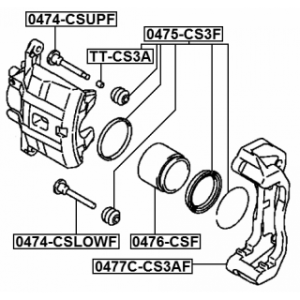 Guide Bolt Brake Caliper - FEBEST 0474CSUPF