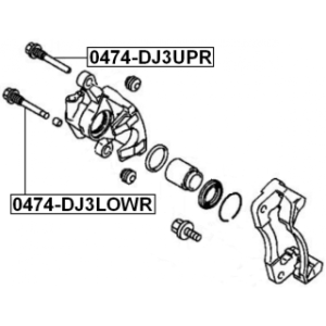 Guide Bolt Brake Caliper - FEBEST 0474DJ3LOWR
