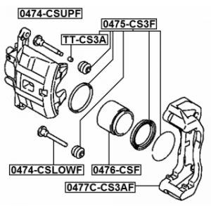 Piston Brake Caliper - FEBEST 0476CSF