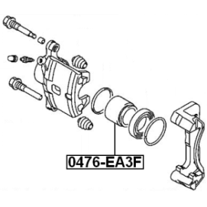 Piston Brake Caliper - FEBEST 0476EA3F