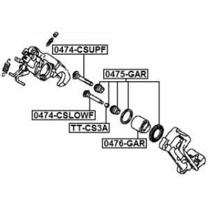 Piston Brake Caliper - FEBEST 0476GAR