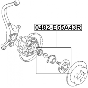 Wheel Hub - FEBEST 0482E55A43R