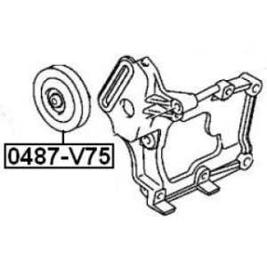 Tensioner Pulley V-Ribbed Belt - FEBEST 0487V75