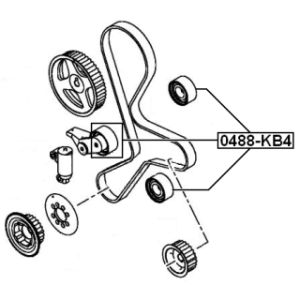 Deflection Guide Pulley Timing Belt - FEBEST 0488KB4