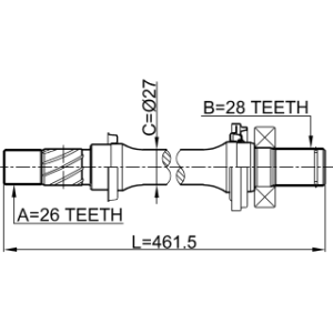 Drive Shaft - FEBEST 0512M316AT