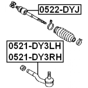 Inner Tie Rod - FEBEST 0522DYJ